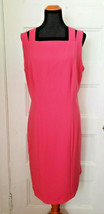 NWT Boss Daphima Compact Crepe Sheath Dress Lychee Pink Size14 - £98.92 GBP