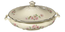 Vintage Homer Laughlin Virginia Rose Covered Bowl Dish Tureen Pink Floral 903A - £22.72 GBP
