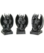 Pacific Giftware Medieval Dragons See No Evil, Speak No Evil, Hear No Evil... - £18.76 GBP