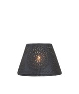 10-inch Punched Tin Lamp Shade with Chisel Design in Textured Black - $52.14 CAD