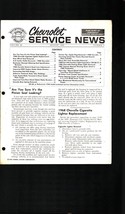 Chevrolet Service News - Volume 40, august 1968 nostalgic - $18.48
