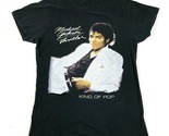 Michael JACKSON T-Shirt Hemd Damen L Schwarz King Von Pop Thriller Antik... - $23.95