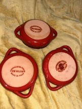 Lot of 3 De Silva Pottery Terra Cotta Glazed Casserole Soup Bowl Made in Italy - £33.28 GBP