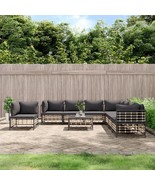 vidaXL Garden Lounge Set Set of 9 Anthracite - $2,234.23 CAD