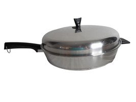 West Bend Stainless Steel 12 inch skillet Aluminum Clad  w/ lid Made in ... - $2,012.74 MXN