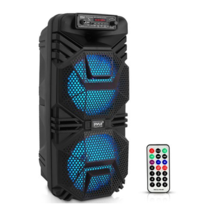 Pyle PPHP2836B 600W Bluetooth Portable PA Speaker Dual 8&quot; Subwoofer w/ L... - $53.09