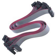 30Cm 16-Pin Idc Connector Flat Ribbon Cable With Black 2.54Mm Fc Dual Ro... - $15.19