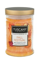Tuscany Jar  Candle, Premium Marbleized Wax, Fall Festival (Spices/Musk), 18 Oz. - $19.95