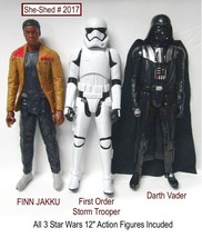 Finn Jakku, Storm Trooper, Darth Vader 12&quot; Star Wars Action Figures - £17.24 GBP