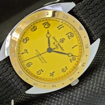 Mechanical Henri Sandoz &amp; Fils Vintage Swiss Mens Yellow Watch 566a-a299891-6 - £19.53 GBP