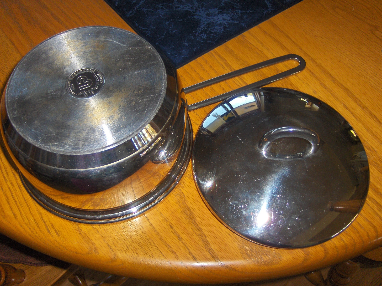 Barazzoni 2 Quart Pan Stainless Steel Induction Gas Electric Made in