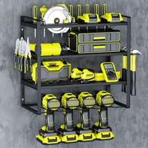 Power Tool Organizer,4 Layer Drill Holders Wall Mount,Heavy Duty Metal  - £35.38 GBP