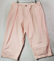Crazy Horse Capri Jeans Womens Size 16 Pink Denim 100% Cotton Flat Front Pockets - £16.79 GBP