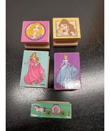 Walt Disney Princess wooden rubber Stamps - Cinderella - Belle - Rapunze... - £9.42 GBP