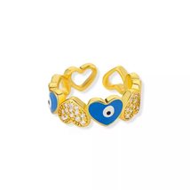 Tiny Gold Heart Ring Gold Heart Romantic Gift For Women (gold) - £19.98 GBP+