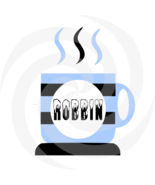 Cup Name Robbin 200-Digital ClipArt-Monogram-Art Clip-Gift Tag-Tshirt-Gi... - $37.17 MXN