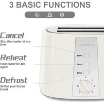 SEEDEEM 750W 2 Slice Bread Toaster Machine with Extra Wide Slot - $91.99