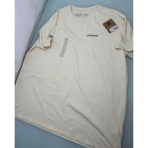 Patagonia Responsibili Tee Men T Shirt Short Sleeve Pearl Ivory White Be... - £23.71 GBP