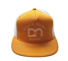 Detroit &amp; Northern Savings Bank Adjustable Snapback Trucker Hat Cap Vintage - $34.65