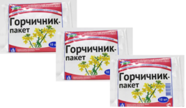 Mustard plaster 3 Pack Product of Russian  Горчичник пакет Gorchichnik - £7.77 GBP