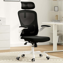 Ergonomic Office Chair: High Back, Headrest, Lumbar Support | Black &amp; White - $106.99