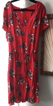 ASOS Curve Floral A-line Dress-sz 24/28 Red Cap Sleeve NWOT Women’s - £12.03 GBP