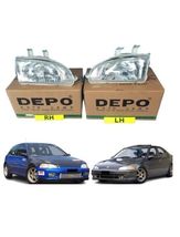 Honda Civic EG6 EG9 Headlight Headlamp Head Light Lamp 1 Pair Left &amp; Right DHL - £189.04 GBP