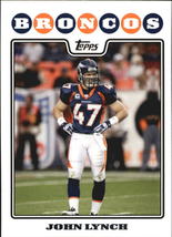  2008 Topps #276 John Lynch - Denver Broncos Football Card {NM-MT} - $0.99