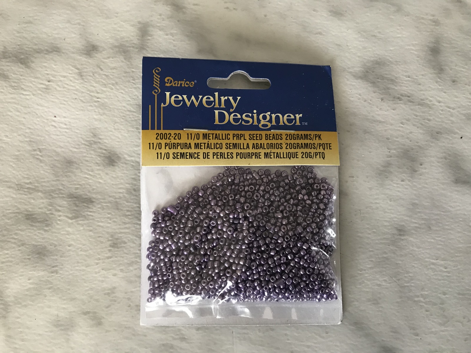 Darice Jewelry Designer Metalic Purple Seed Beads 20 grams (NEW) - $4.07