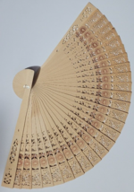 Natural Wood Large Lace Floral Folding Hand Held Plastic Chinese Fan - €7,69 EUR