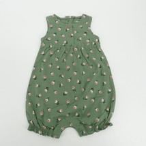 Carter's Baby Girls Floral Green Romper Size 9 Months NWT $18 - $5.94