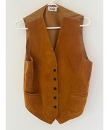 Vintage Rafael Mens Suede Vest With Black Buttons &amp; Pockets - £30.13 GBP