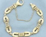 Italian Designer Horseshoe Link Bracelet in 14k Yellow Gold - $1,879.75
