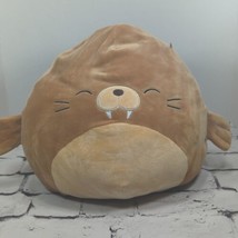 Squishmallow Bruce The Brown Walrus 16&quot; XL Sealife Authentic Kellytoy Plush - £39.56 GBP