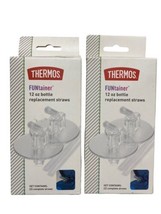 Thermos Funtainer Replacement Straws 2-Pack for F410/F401 - Clear LOT OF 2 - £11.21 GBP