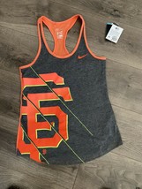 NWT WOMENS NIKE MLB SF GIANTS BASEBALL RAZOR BACK DRI-FIT TEE TANK TOP SZ S - £27.96 GBP