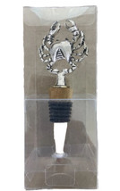 Chrome Colored Crab Bottle Stopper Gift Box 4.5 inches long - $6.89