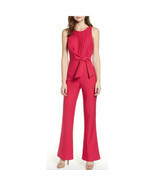NWT Womens Size Large Nordstrom Socialite Beet Root Tie Front Flare Leg Jumpsuit - $29.39