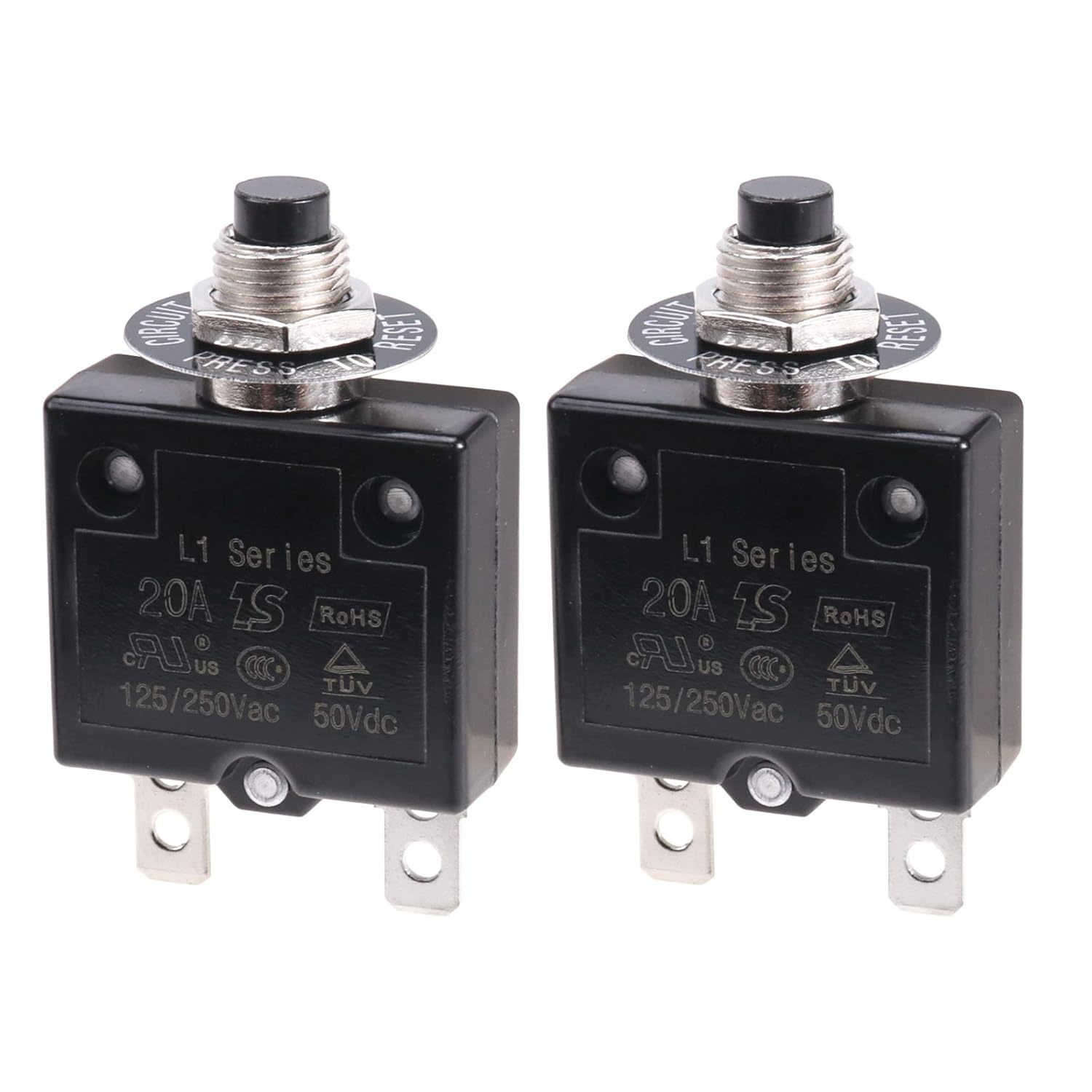 Thermal Circuit Breaker 20 Amps, Thermal Overload Protector L1 Series 12... - $27.87
