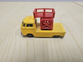 Vintage Husky Volkswagen Pickup Yellow W/ Red Rising Platform, Very Nice - $24.99