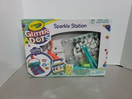 Crayola GLITTER DOTS Pastel Sparkle Station Craft Kit &amp; 2 packs of 84 dots used. - £12.05 GBP