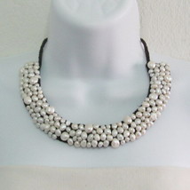 Mod&amp;Classy Mosaic Genuine White Pearl Choker/Necklace - £30.06 GBP
