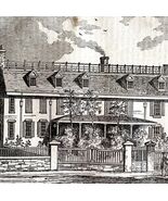 Adams Home Quincy Massachusetts 1845 Woodcut Print Victorian Revolution ... - €34,34 EUR