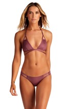 Vitamin A Swim Tea Rose Serra Keyhole Wrap Triangle Halter Bikini Top (Xs) - £58.36 GBP