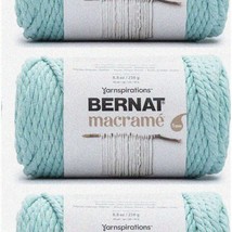 Duck Egg Delight: 3-Pack Macrame Yarn - 250g/8.8oz Cotton - 6 Super Bulky - Perf - £47.63 GBP