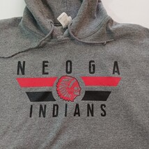 Gildan RN#93846 NEOGA INDIANS Men's Gray Pullover Hoodie Sweatshirt Size XL image 6