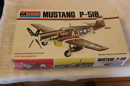1/48 Scale Monogram, Mustang P-51B Fighter Airplane Model Kit #6806 BN Open Box - $65.00