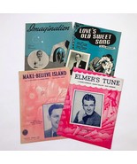 Set of 4 Music Sheets 1930&#39;s-1940&#39;s Imagination &amp; Love&#39;s Sweet Old Song ... - $14.08