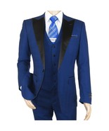 Men&#39;s Light Wool Statement Tuxedo Vested Formal Wedding Stage Suit Alber... - $2,784.04 MXN