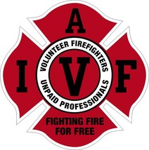 Firefighter Decals - IAVFF Fighting Fire for Free Volunteer Fire Various... - £3.87 GBP+